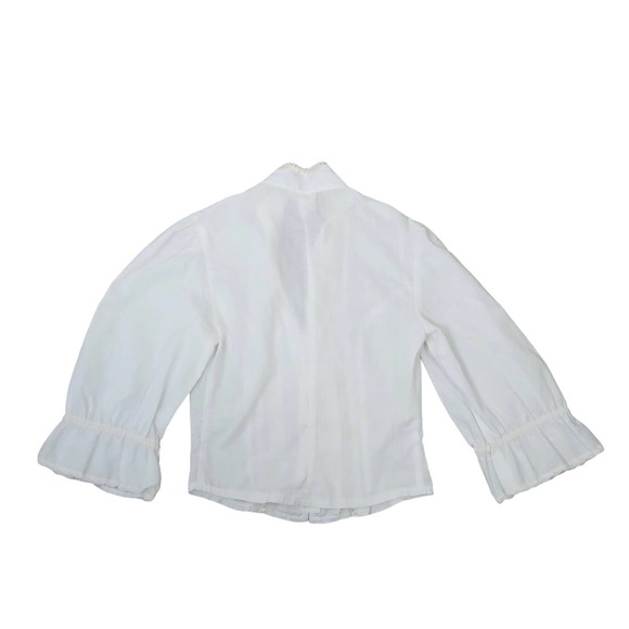 Vintage 70s Gunne Sax white button front prairie top 7 - Picture 3 of 7